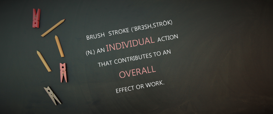 A brushstroke is…